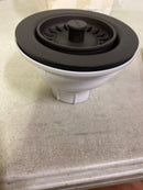 Elkay LKQS35MC Polymer Drain Fitting with Removable Basket Strainer and Rubber Stopper, Mocha