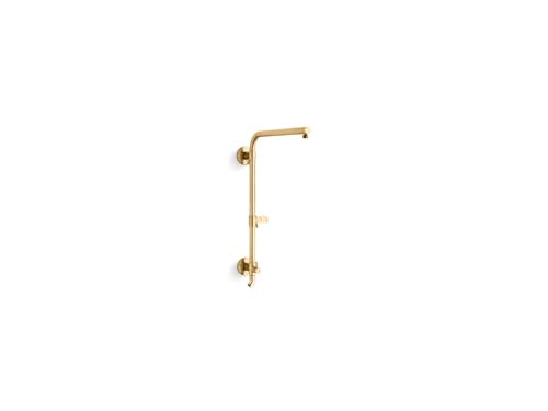Kohler Lighting 32294-SF03-WGL Hauksbee 18" Wide 3 Light Semi-Flush Light with Domed Metal Shades - White / Brushed Modern Brass