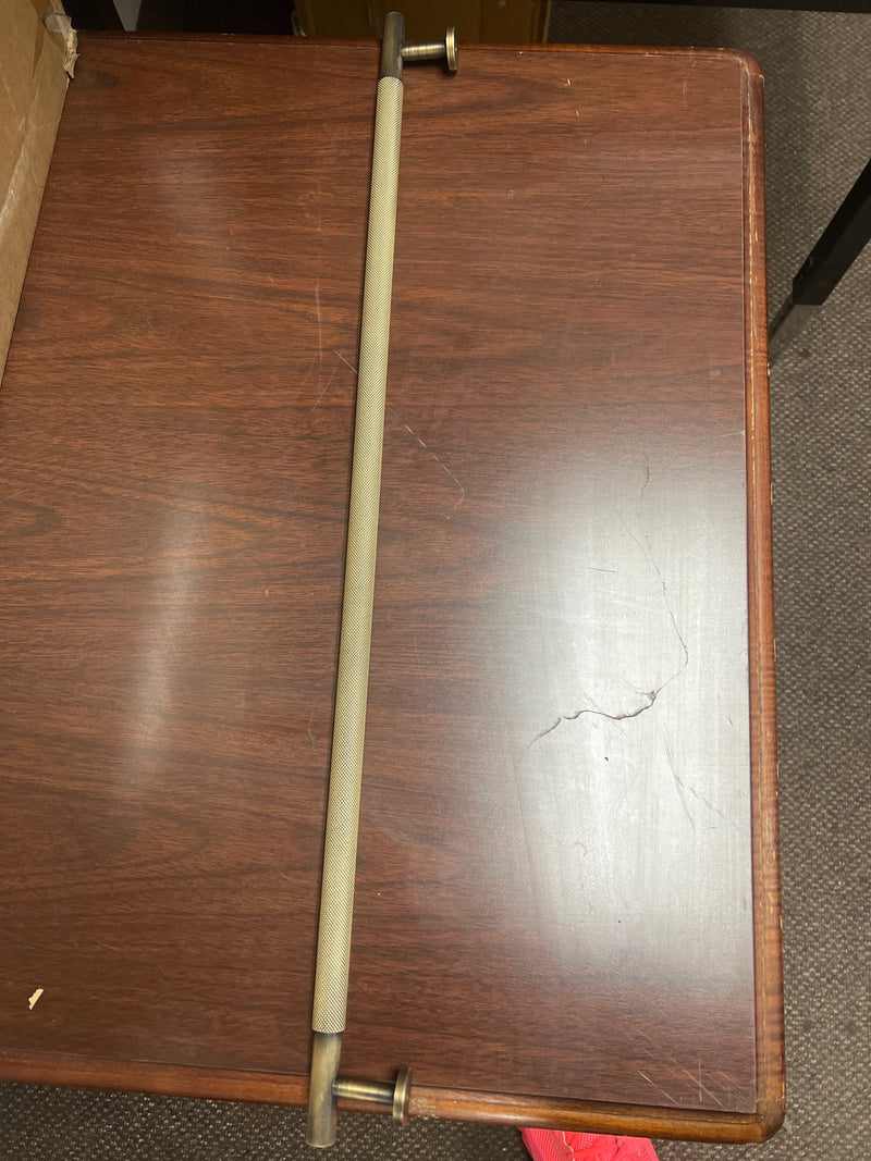 Signature Hardware 450360 24" Evinger Knurled Brass Appliance Pull - Antique Brass