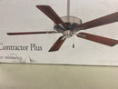 MinkaAire F556-BN/DW Contractor Plus 52" 5 Blade Indoor Ceiling Fan - Brushed Nickel / Dark Walnut
