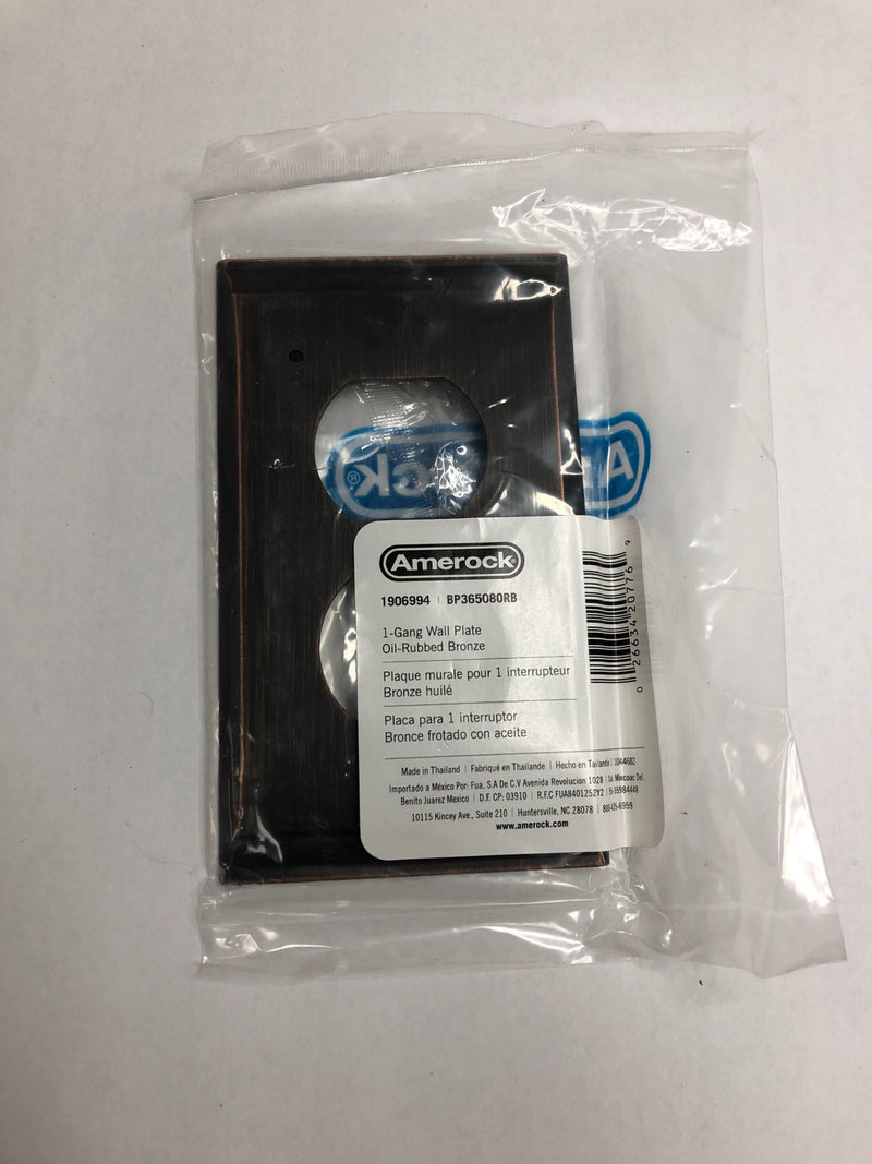 Amerock BP36508ORB Candler Double Outlet Switch Plate - Oil Rubbed Bronze