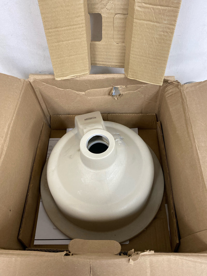 DXV D20120000.415 Pop 12" Circular Vitreous China Undermount Bathroom Sink with Overflow - Canvas White