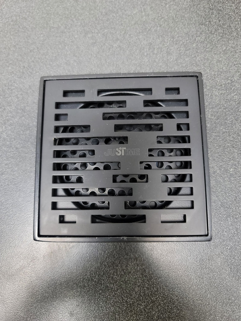 Kingston Brass BSF6310MB Watercourse 4" Wide Transit Square Shower Drain - Matte Black