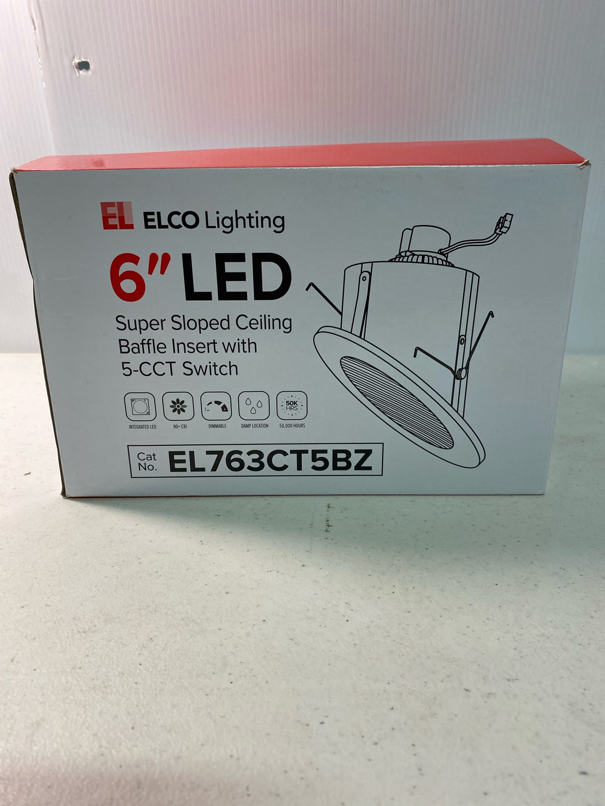 Elco EL763CT5BZ The Slant System 6" Integrated LED Baffle Recessed Trim - 1050 Lumens 5000 Kelvin - Bronze