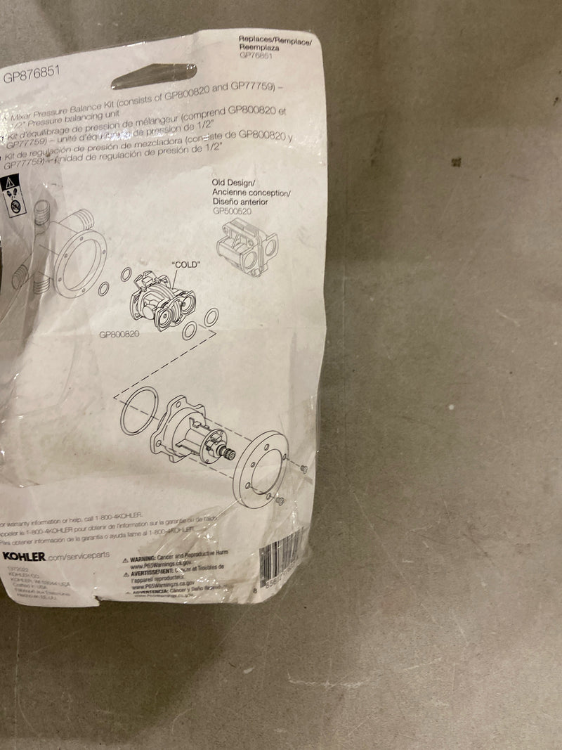 Kohler K-GP876851 Rite Temp Replacement Mixing Valve and Pressure Balancing Kit - N/A