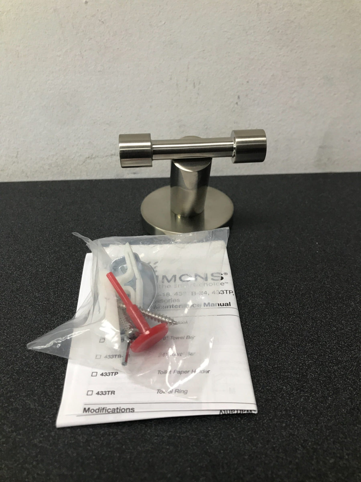 Symmons 433RH-STN Sereno Single Robe Hook in Satin Nickel