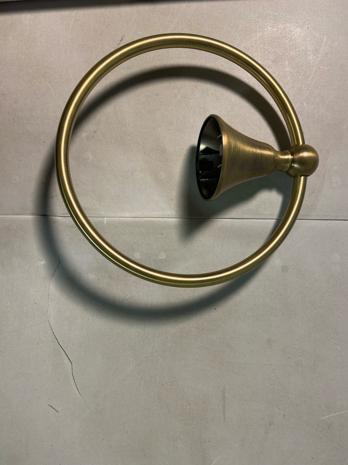 Signature Hardware 498207 Traditional 6-7/8" Wall Mounted Towel Ring - Aged Brass