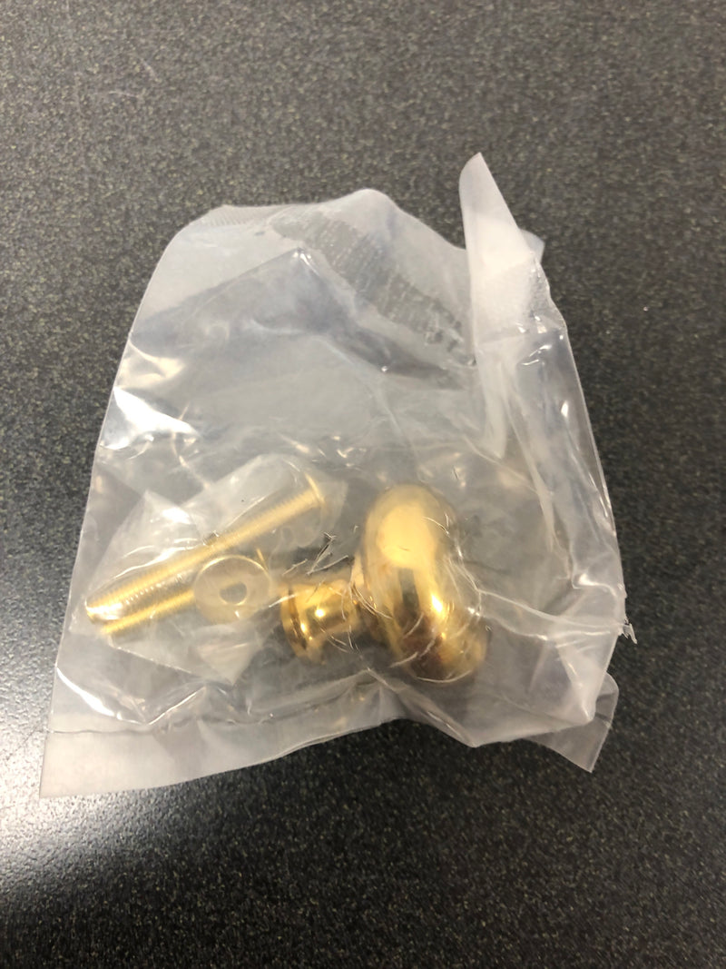 Century .01-12505-3 Maryland 1-3/16 Inch Mushroom Cabinet Knob - Polished Brass