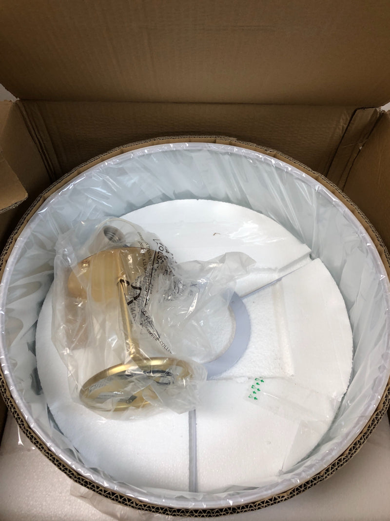 Progress Lighting P350167-012 Inspire 3 Light 18" Wide Semi-Flush Drum Ceiling Fixture - Satin Brass