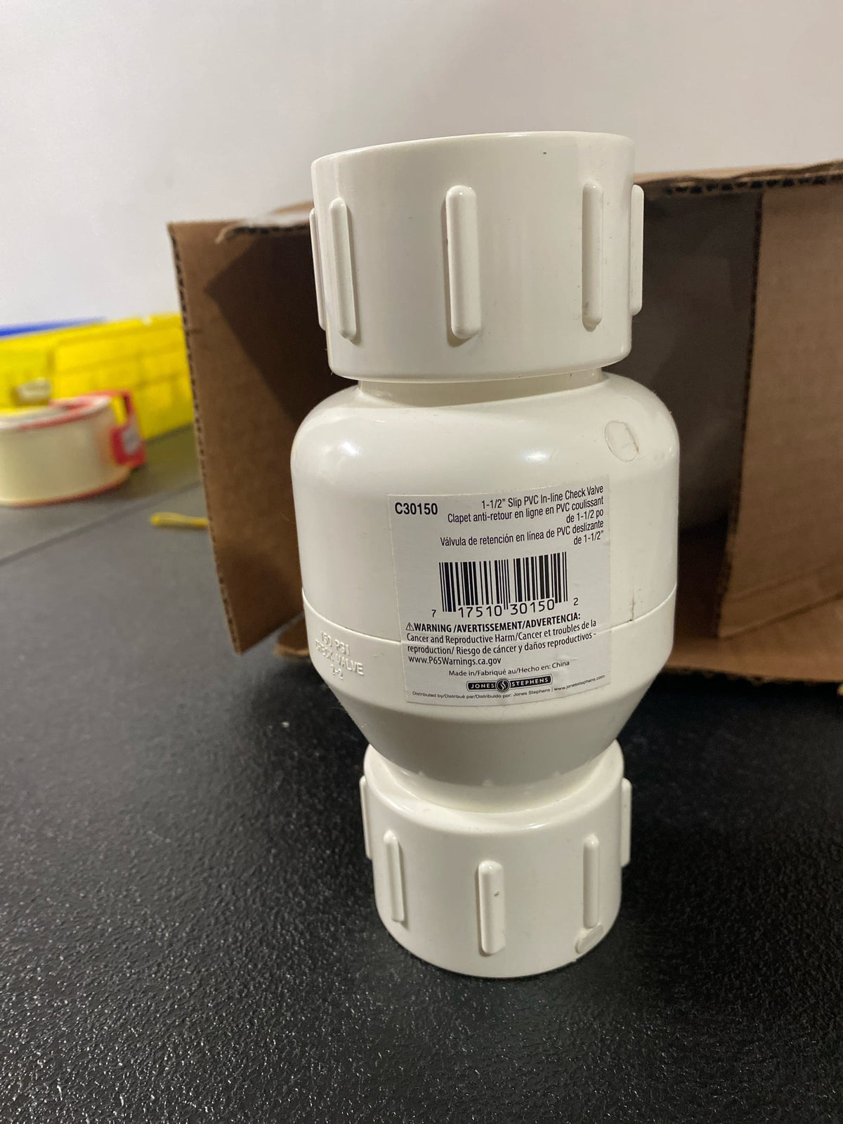 Jones Stephens C30150 1-1/2 Socket PVC Check Valve - N/A