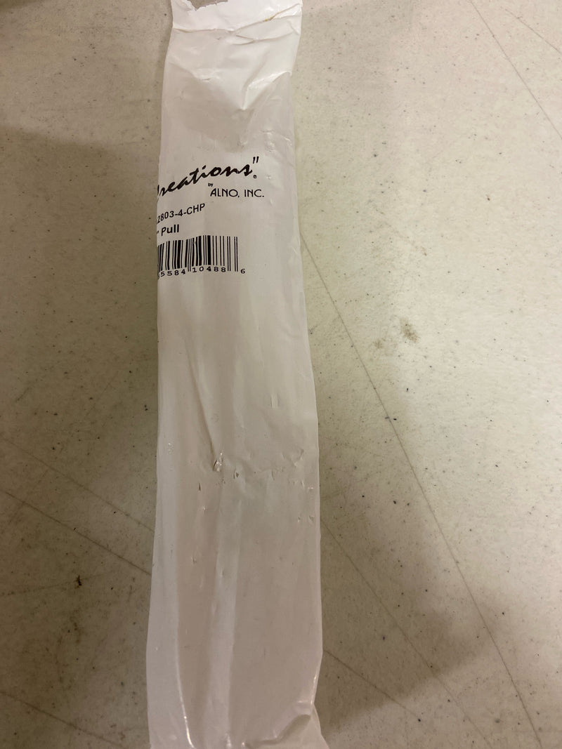 Alno A2803-4-CHP Vita Bella 4" Center to Center Modern Smooth Bar Handle Cabinet Pull with "L" Legs - Made in Italy - Champagne