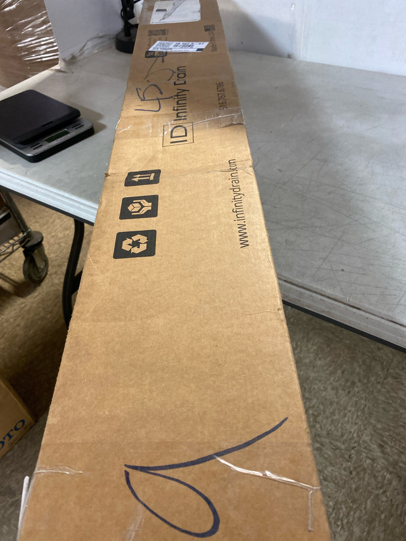 Infinity Drain D 6548 SS 48" D 65 Grate 1 9/16" High in Satin Stainless