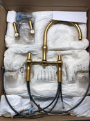 Newport Brass 9458/10 Chesterfield 1.8 GPM Widespread Bridge Kitchen Faucet - Satin Bronze (PVD)