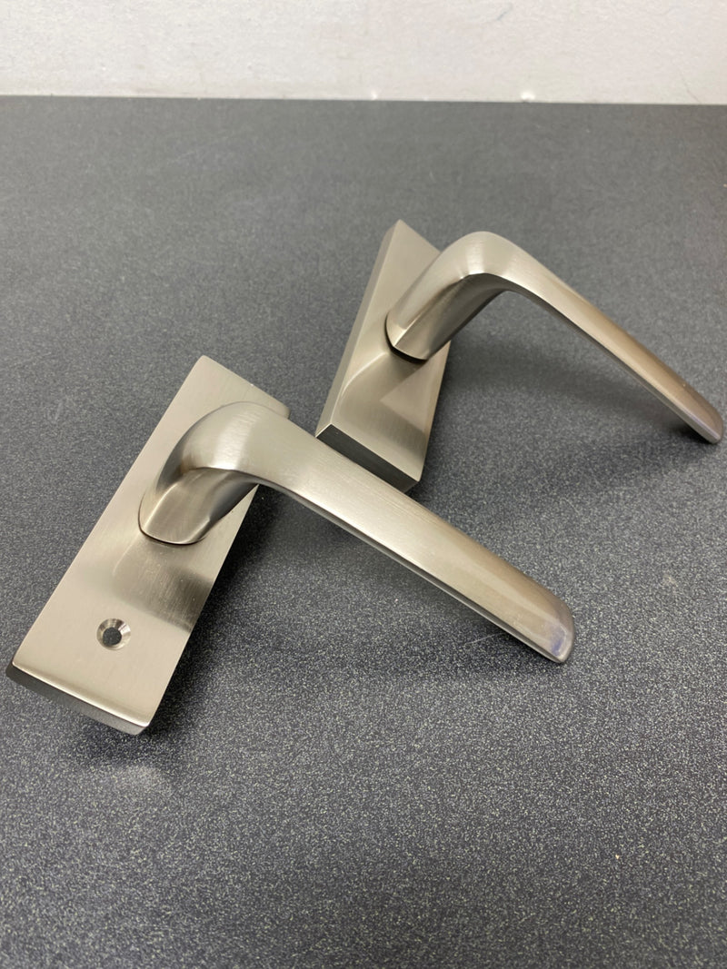 Emtek 520SPNUS15 Spencer Privacy Door Lever Set from the Brass Modern Collection - Satin Nickel