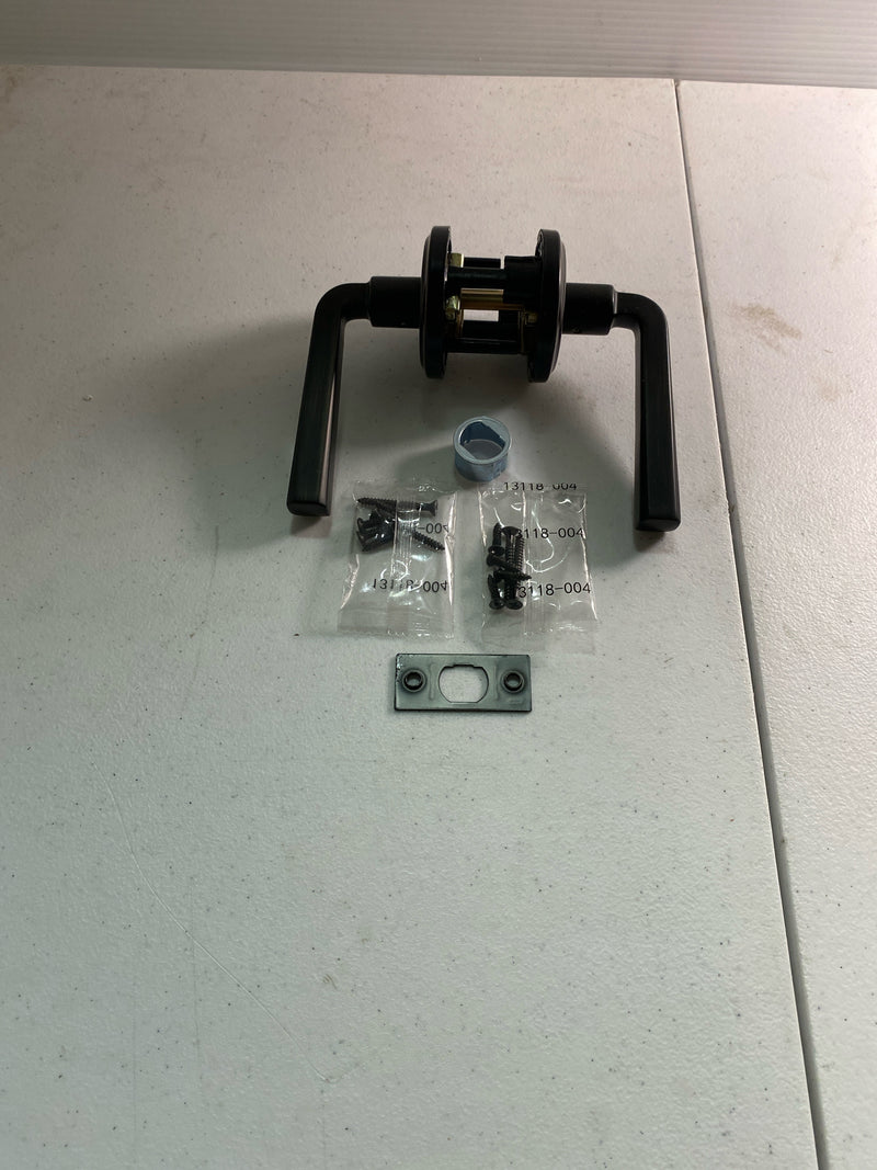 Kwikset 720TDL-11P Trafford Passage Door Lever Set with Round Rose - Venetian Bronze