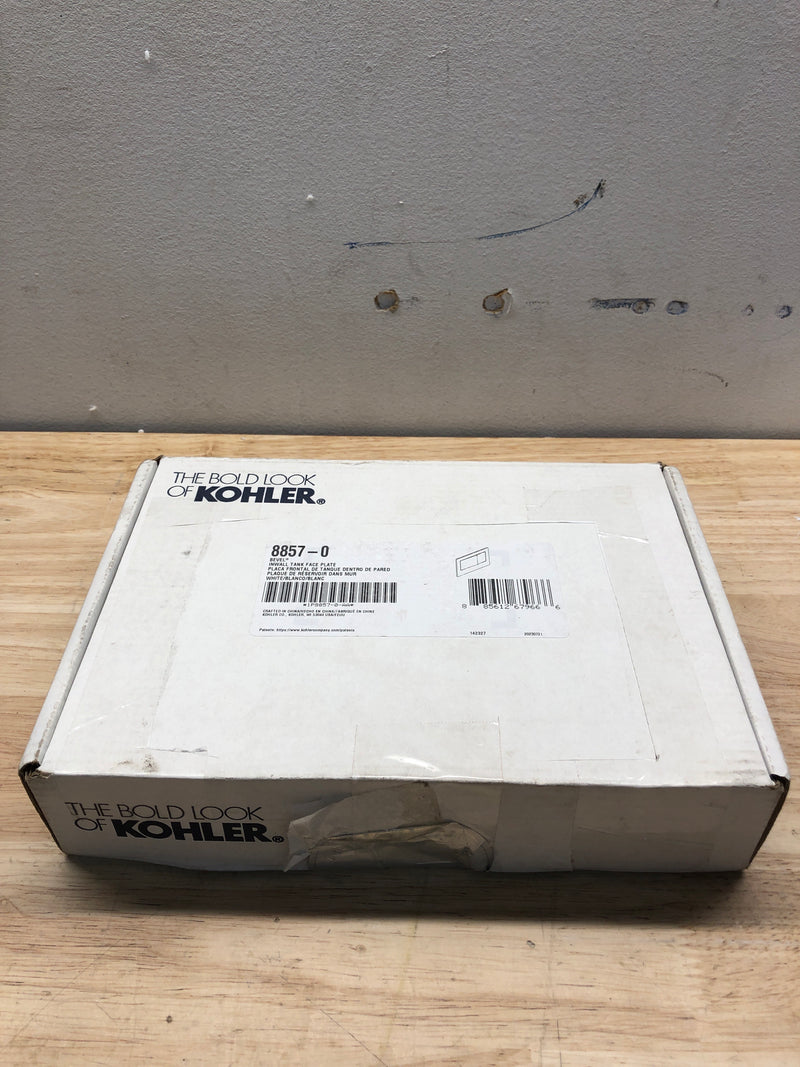 Kohler K-8857-0 Bevel 1.6 / 0.8 GPF Dual Flush Actuator Plate - White