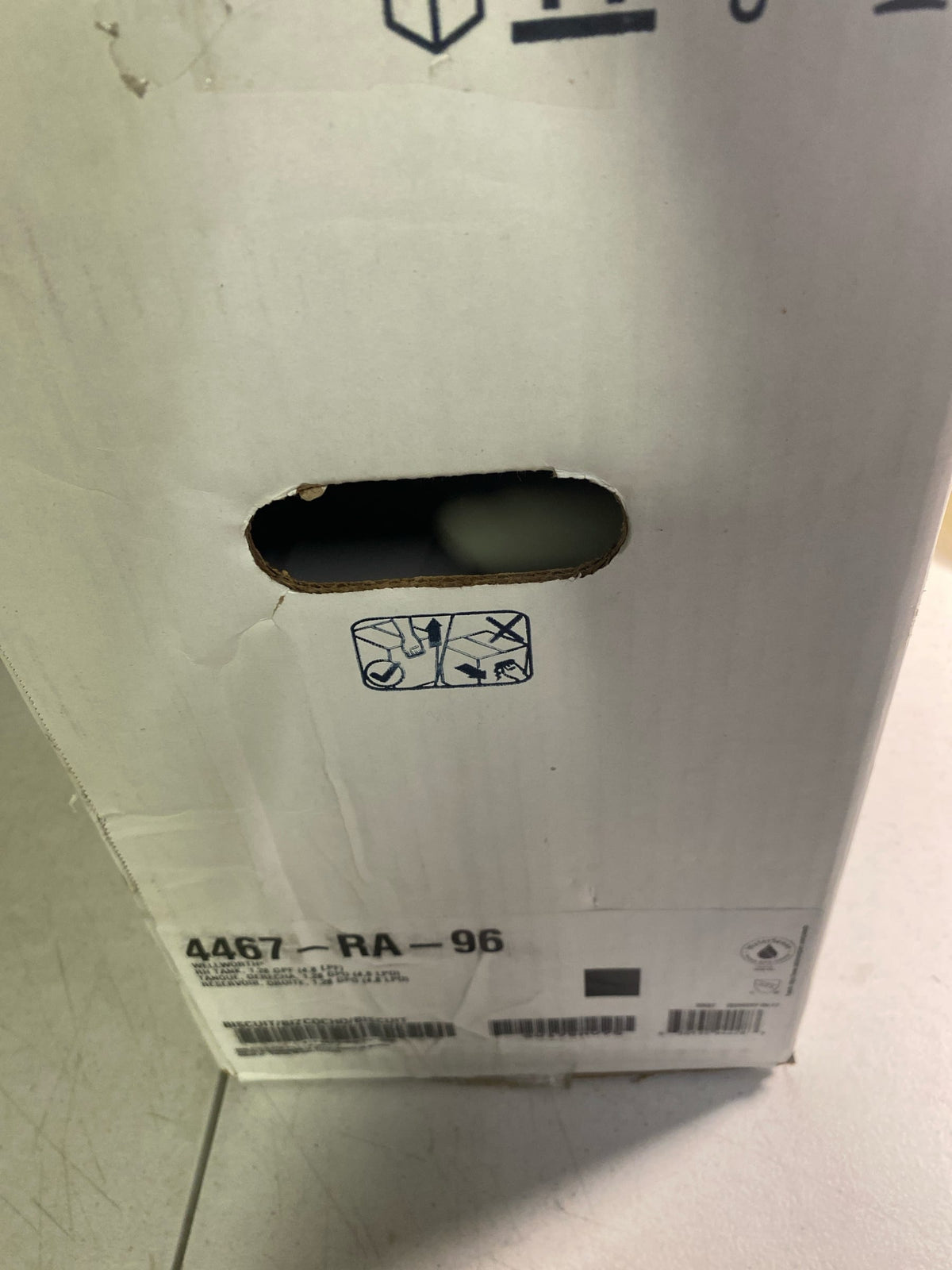 Kohler K-4467-RA-96 Wellworth Tank Only with right-hand trip lever - Biscuit
