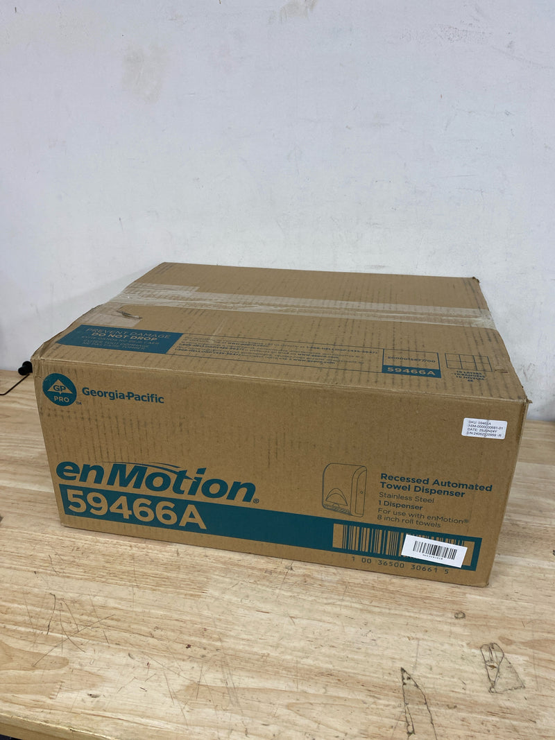 Georgia Pacific 59466A 8" Recessed Automated Roll Towel Dispenser - Stainless Steel