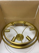 Hudson Valley Lighting 2721-AGB Chambers 6 Light 21" Wide Semi-Flush Ceiling Fixture - Aged Brass