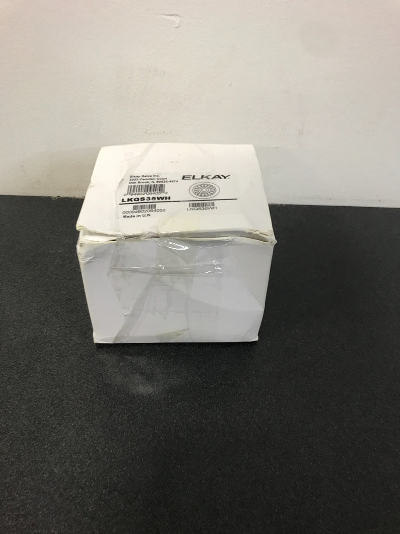 Elkay Polymer Drain Fitting for 3-1/2 in. Sink Drain Opening in White-LKQS35WH