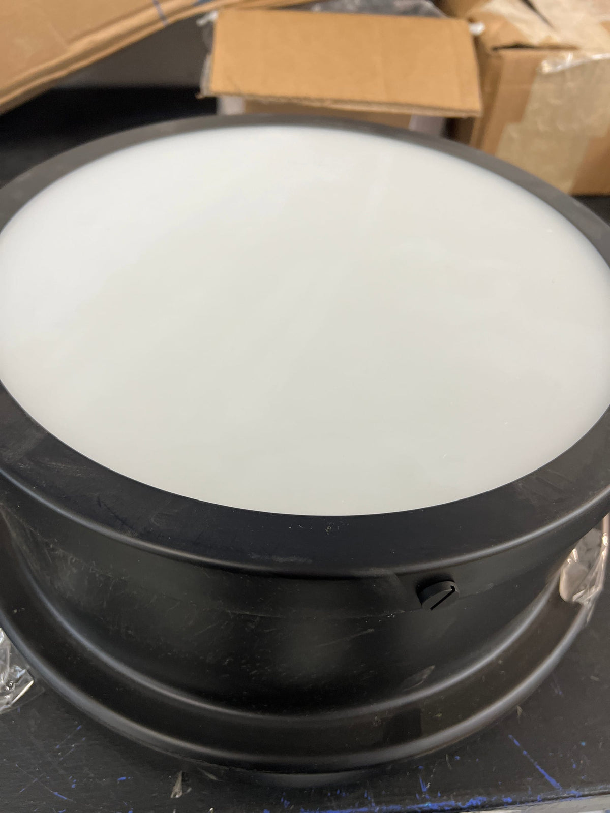 Kichler 52540BK Serca 2 Light 14" Wide Flush Mount Drum Ceiling Fixture with Frosted Glass Shade - Black