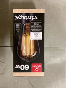 Globe Electric 01321 Single Vintage Edison 60W 2700K Dimmable S60 Medium (E26) Incandescent Bulb - Soft White