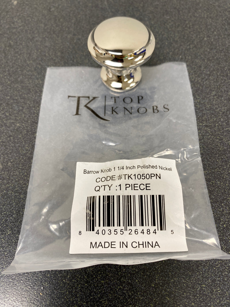 Top Knobs TK1050PN Grace 1-1/4 Inch Mushroom Cabinet Knob from the Barrow Collection - Polished Nickel