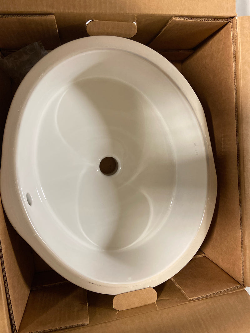 Kohler K-2881-0 Verticyl 17" Undermount Bathroom Sink with Overflow - White