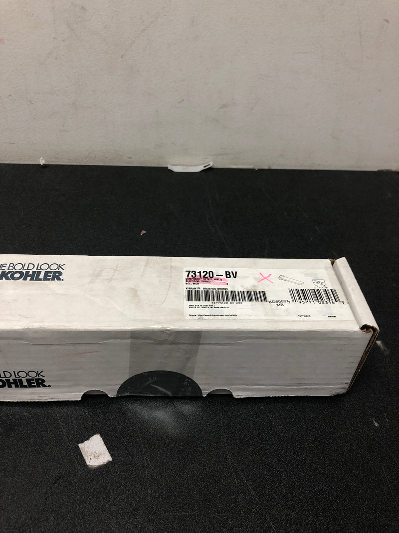 Kohler 73120-BV Composed Wall-Mount Bath Spout, Vibrant Brushed Bronze