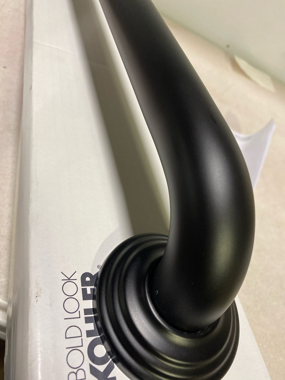 Kohler K-10542-BL 24" Grab Bar with Traditional Design - Matte Black