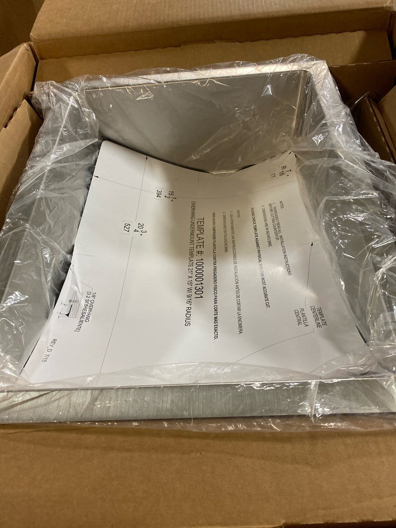 Elkay EFRU2115T Crosstown 24 in. Undermount Single Bowl 16-Gauge Stainless Steel Kitchen Sink Only