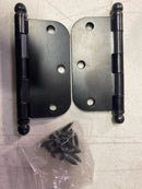 Deltana S35R510B-BT Steel 3 1/2-Inch x 3 1/2-Inch x 5/8-Inch Radius Hinge with Ball Tips