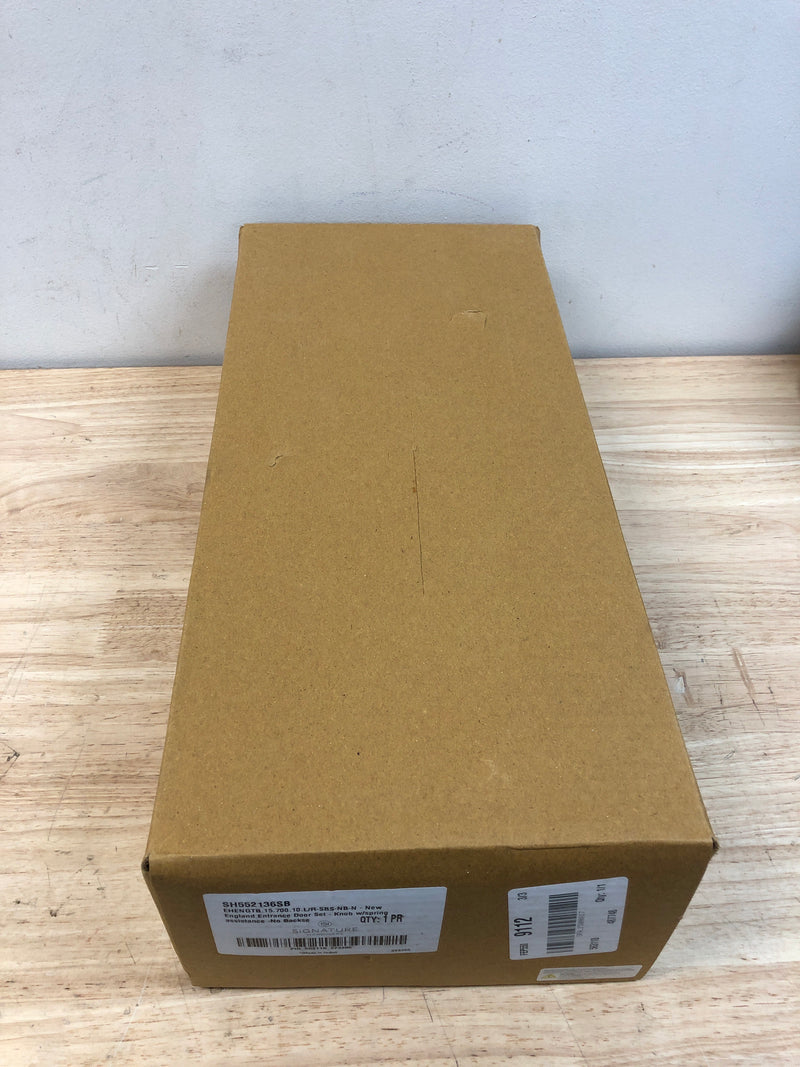 Signature Hardware 441466 Griggs Solid Brass Full Plate Keyed Entry Single Cylinder Door Handleset with Interior Knob and 2-3/8" Backset - Satin Brass