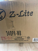 Z-Lite 340P8-MB Kinsley Pendant, 1-Light 100 Watts, Matte Black