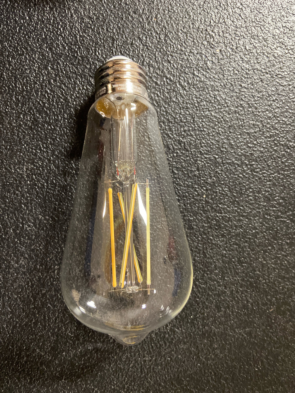 Satco 8W ST19 LED Clear Light Bulb, Cool White, E26 Base, 6 Pack