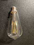 Satco 8W ST19 LED Clear Light Bulb, Cool White, E26 Base, 6 Pack