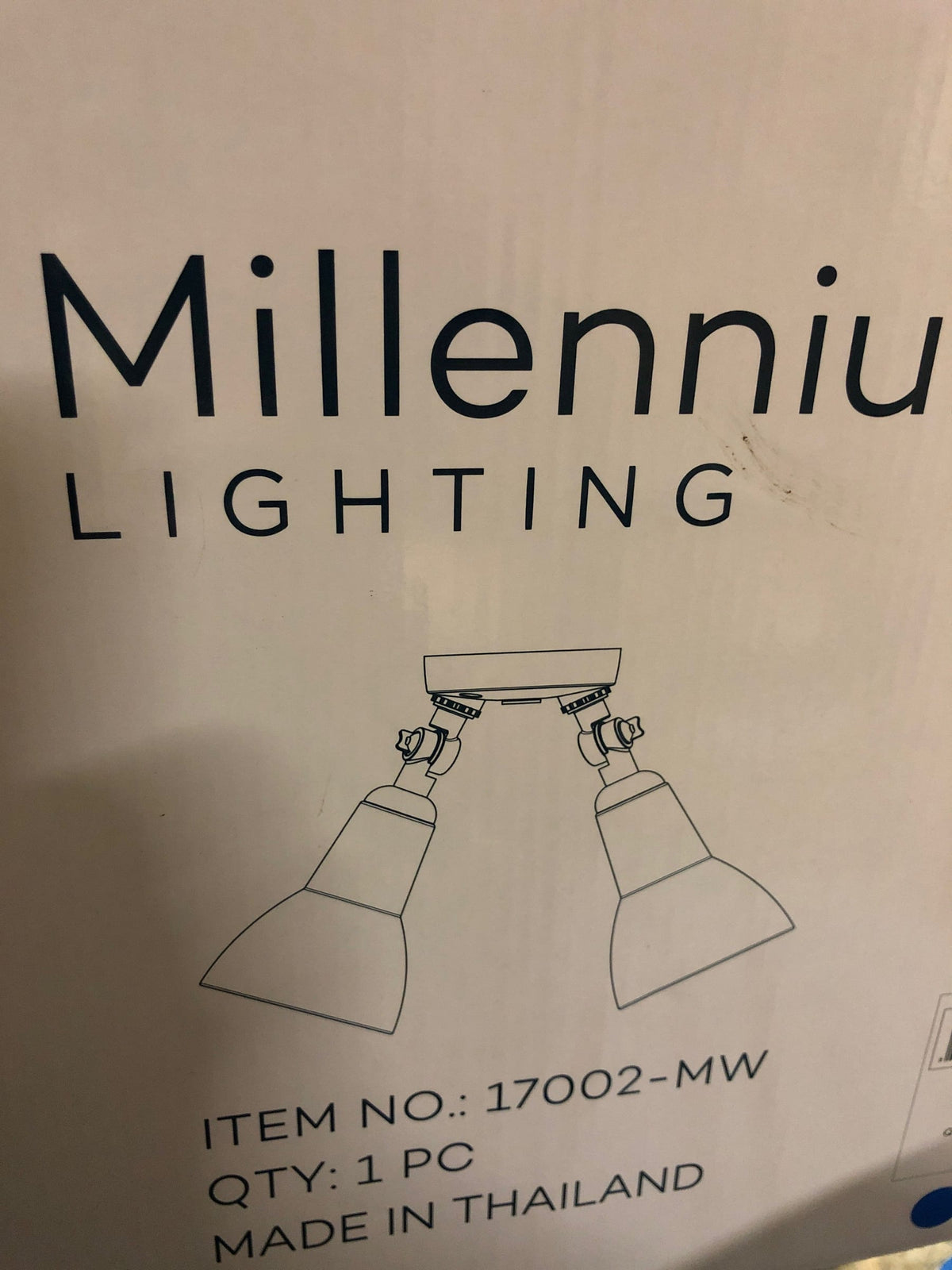 Millennium lighting 17002-MW 3000 Lumen Low Voltage Matte White Hardwired Outdoor Security Flood Light with Adjustable Lamp Head (1-Pack)