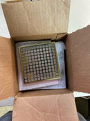 Infinity Drain LQD5-2P PB 5" x 5" LQD 5 Squares Pattern Center Drain Kit, PVC Drain Body and 2" Outlet - Polished Brass
