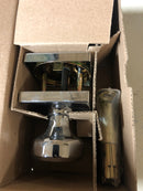 Kwikset 200MNKSQT-26 Maven Passage Door Knob Set with Square Rose - Polished Chrome
