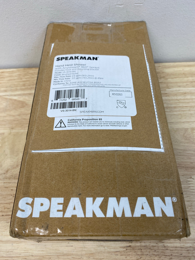 Speakman VS-3014-BN Caspian 2.5 GPM Multi Function Anystream Personal Hand Shower - Brushed Nickel