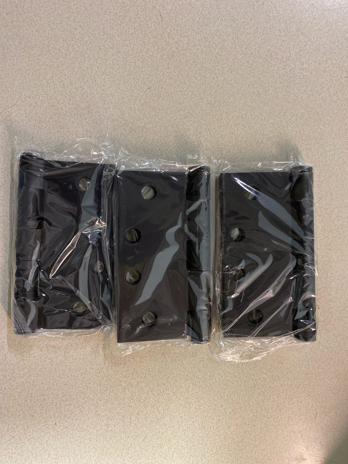 Miseno MDH4033BK 4 x 4 Plain Bearing Square Corner Door Hinge - Pack of 3 - Matte Black