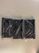 Miseno MDH4033BK 4 x 4 Plain Bearing Square Corner Door Hinge - Pack of 3 - Matte Black
