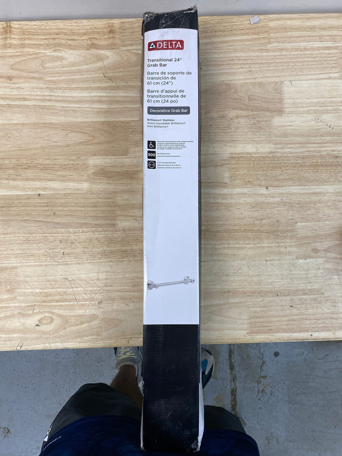 Delta 41724-SS 24" Grab Bar with Mounting Assembly - Brilliance Stainless