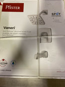 Pfister Vaneri Tub & Shower Trim Kit, Valve and Cartridge Included, 1-Handle, Spot Defense Brushed Nickel Finish, 8P8WS2VRISGS