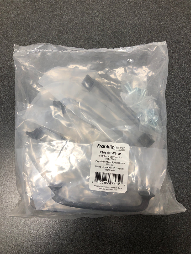 Franklin Brass P29613K-FB-B1 Lombard 4 Inch Center to Center Handle Cabinet Pull - Pack of 10 - Matte Black