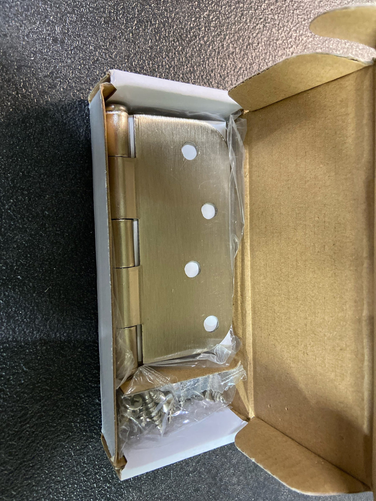 Emtek 91034US15 4" x 4" Plain Bearing 5/8" Radius Corners Mortise Hinge - Pair - Satin Nickel