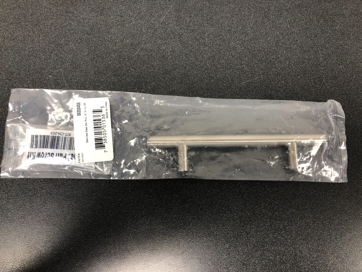 Emtek S62004SS Contemporary 4 Inch Center to Center Bar Cabinet Pull - Brushed Stainless Steel