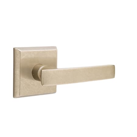 Emtek 720YMTWB Yuma Rustic Modern Bronze Privacy Door Lever Set - Tumbled White Bronze