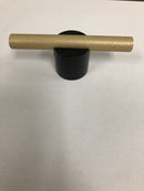 Amerock BP741416MBMG Transcendent 3-3/16 Inch Bar Cabinet Knob - Matte Black / Matte Gold