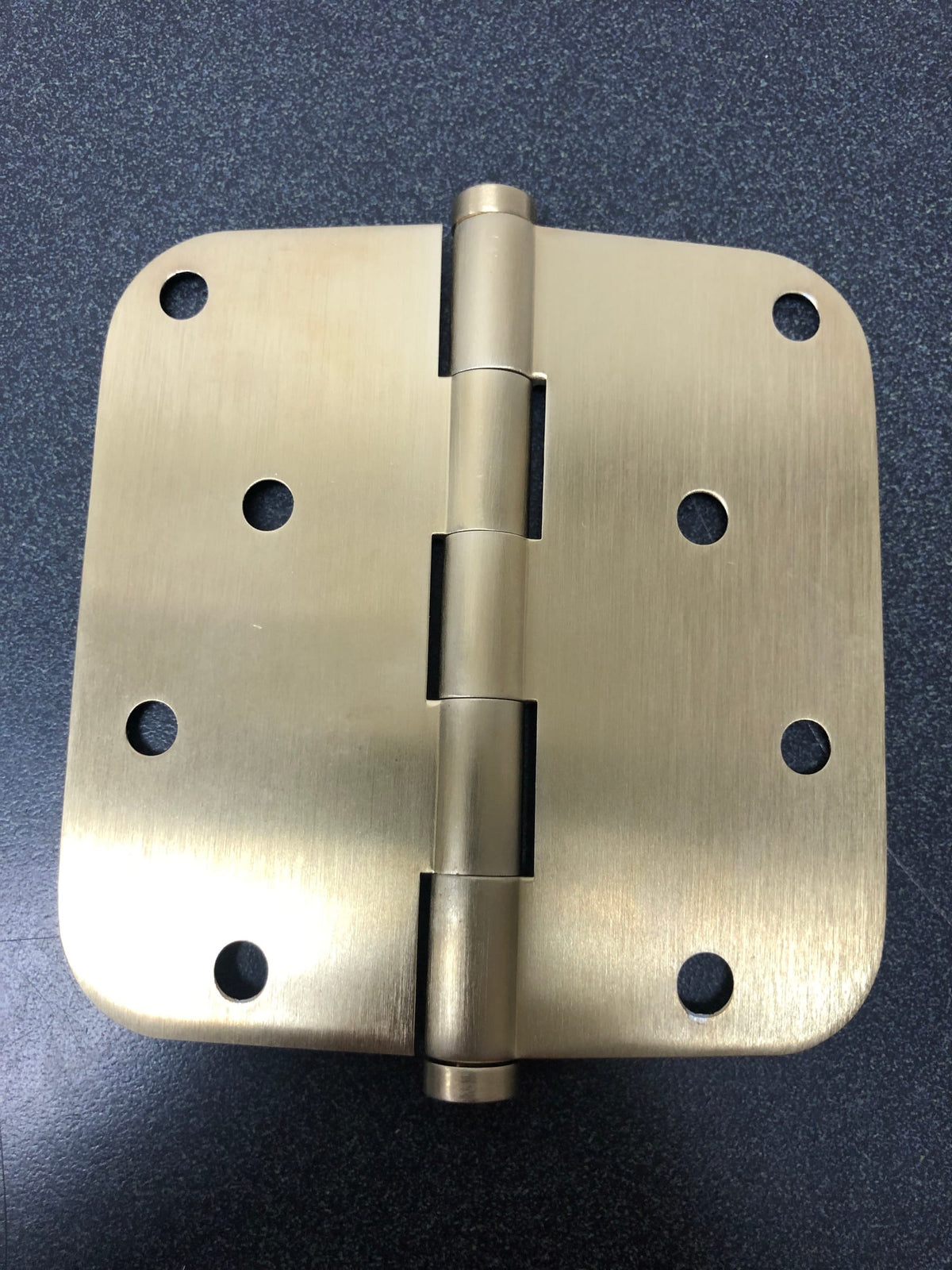 Baldwin 1140044I 4" Wide Plain Bearing 5/8" Radius Corner Mortise Door Hinge from the Estate Collection - Single Hinge - Satin Brass